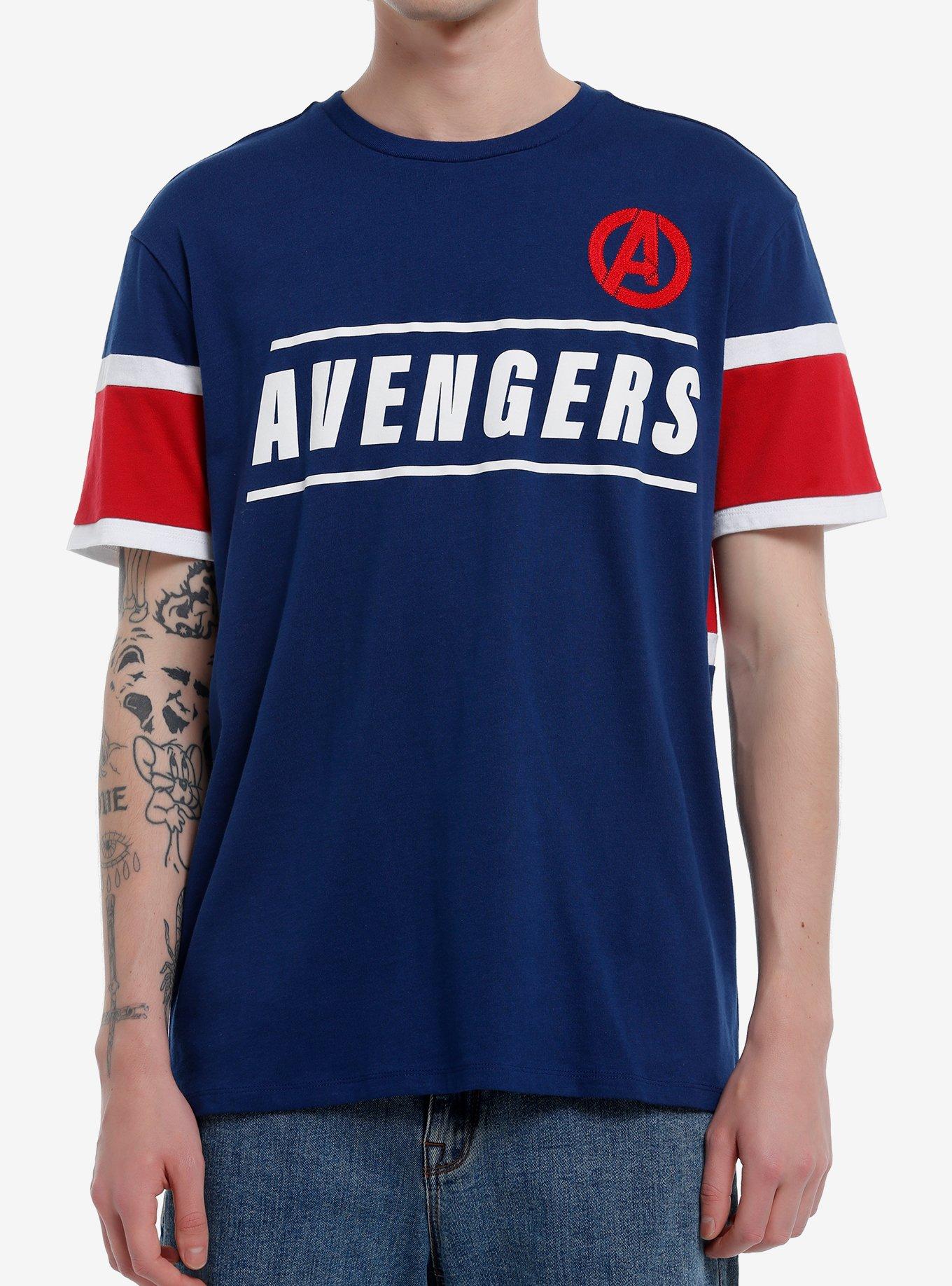 Our Universe Marvel Avengers Color-Block T-Shirt Our Universe Exclusive, MULTI, hi-res