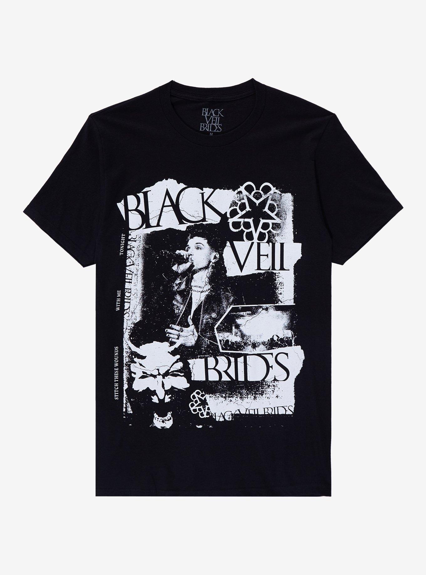 Black veil store brides t shirt