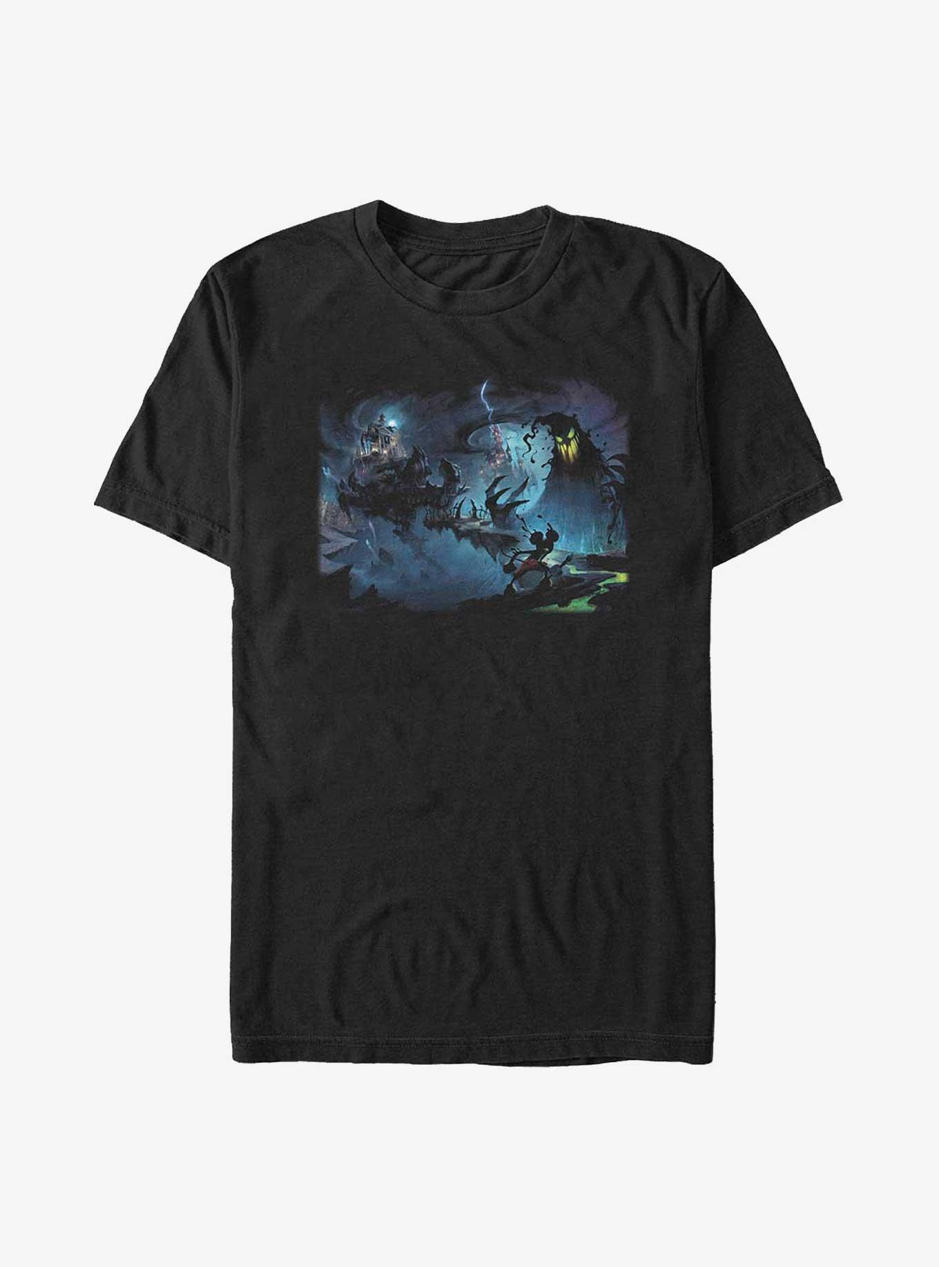 Disney Mickey Mouse Inky Environment Big & Tall T-Shirt, BLACK, hi-res