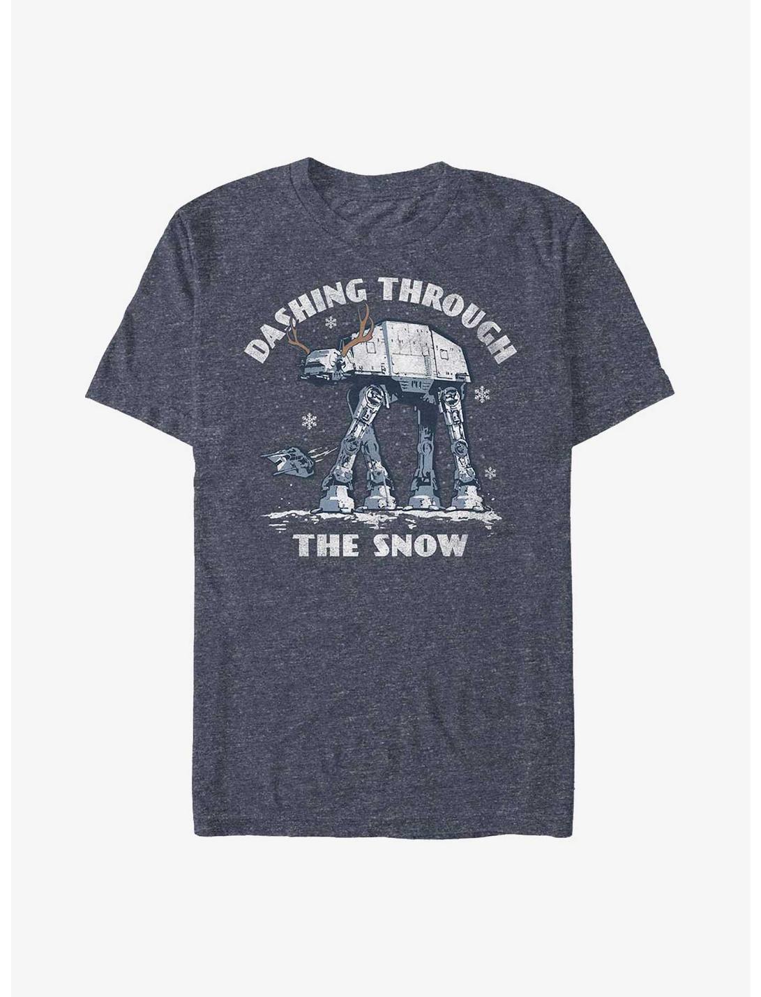 Star Wars AT-AT Dashing Through The Snow Big & Tall T-Shirt, NAVY HTR, hi-res