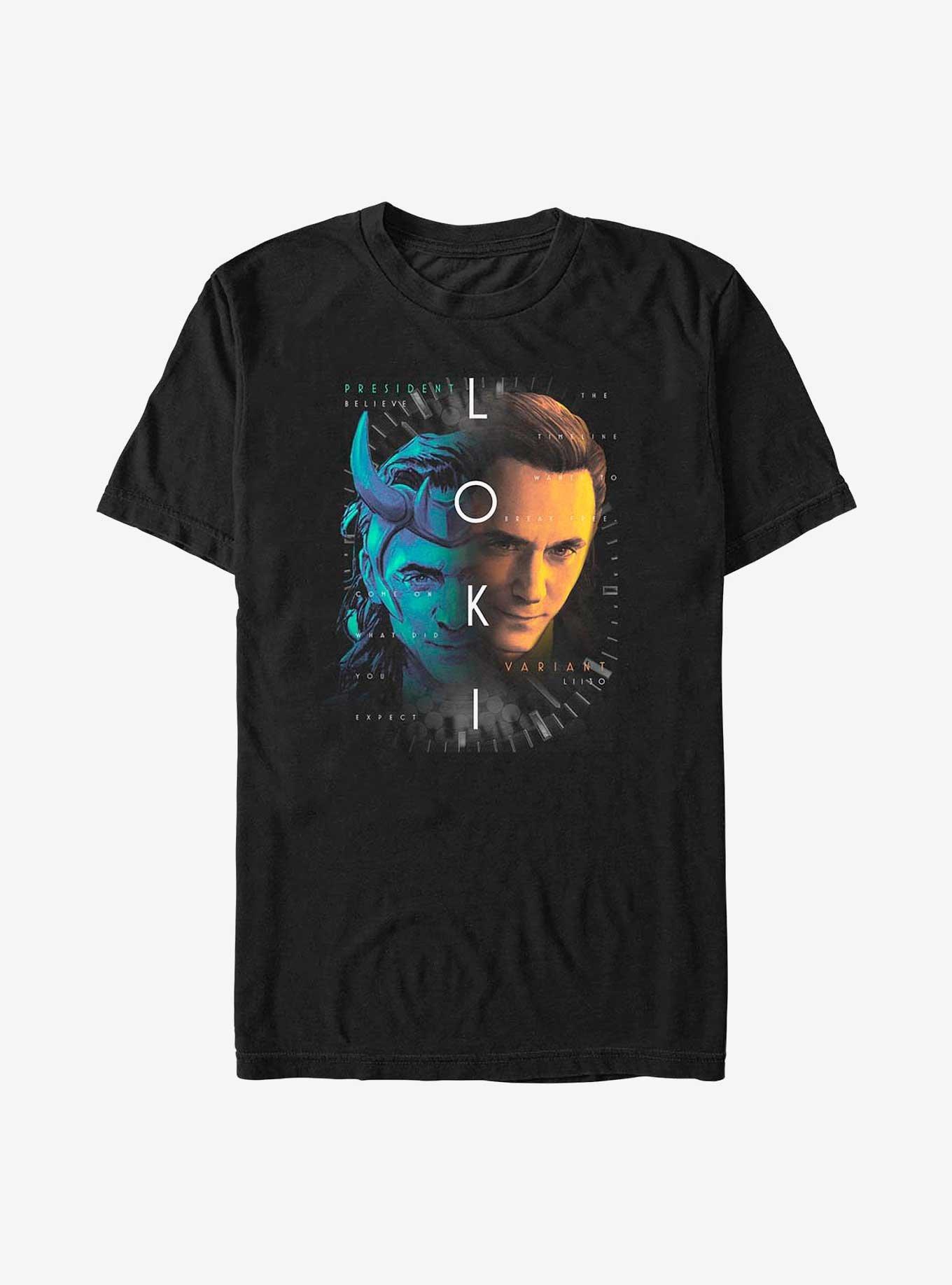 Marvel Loki Choices In The Timeline Big & Tall T-Shirt, BLACK, hi-res