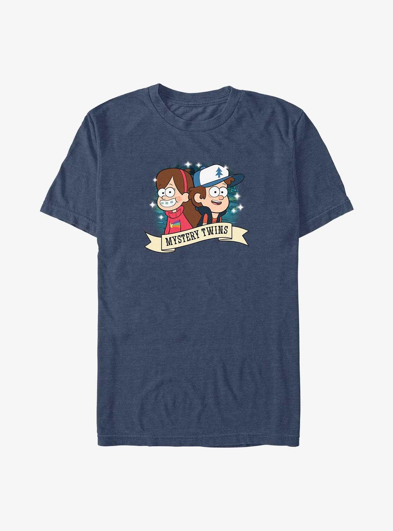 Disney Gravity Falls Mystery Twins Mabel and Dipper Big & Tall T-Shirt, NAVY HTR, hi-res