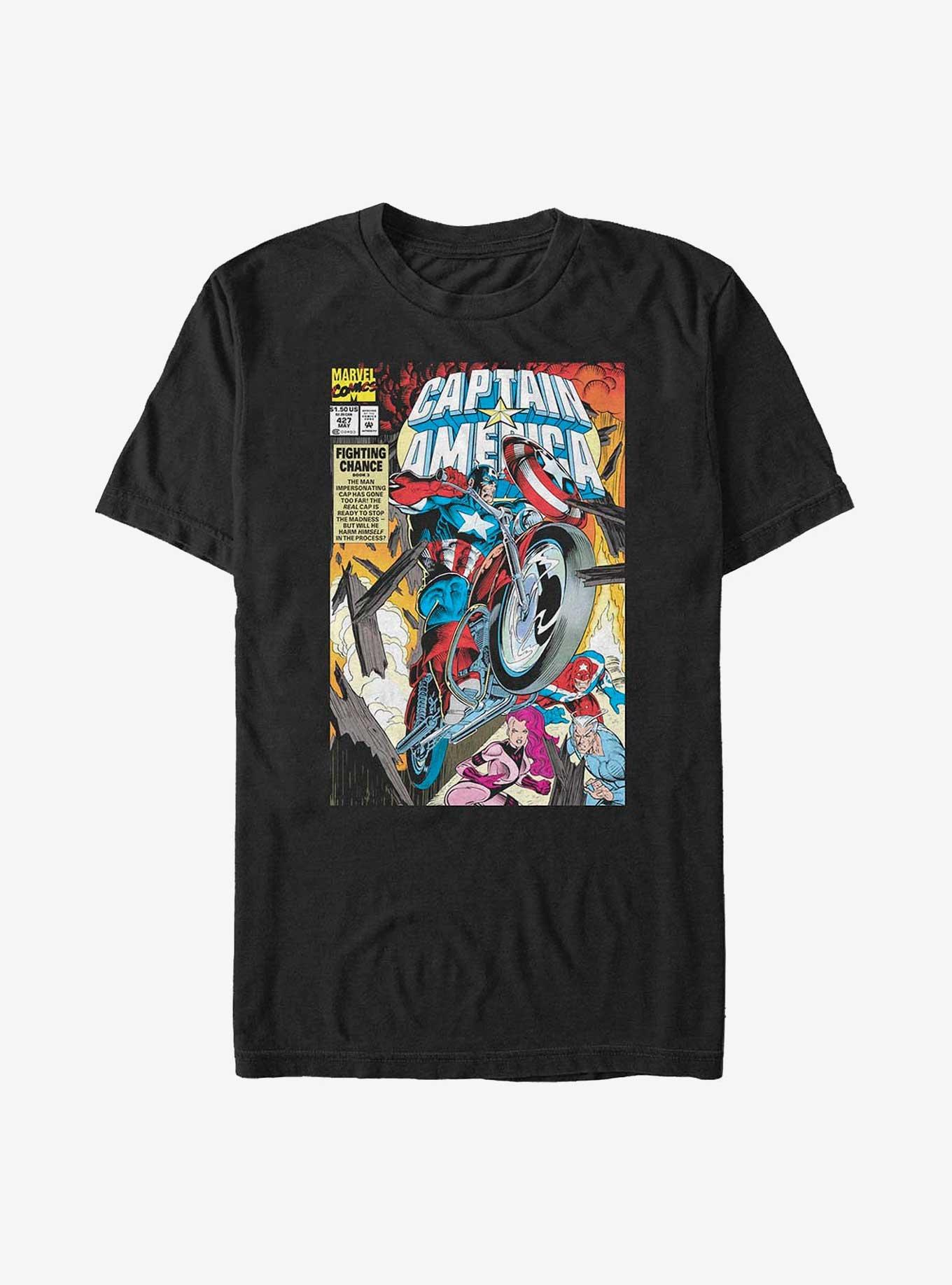 Marvel Captain America Fighting Chance Big & Tall T-Shirt, BLACK, hi-res