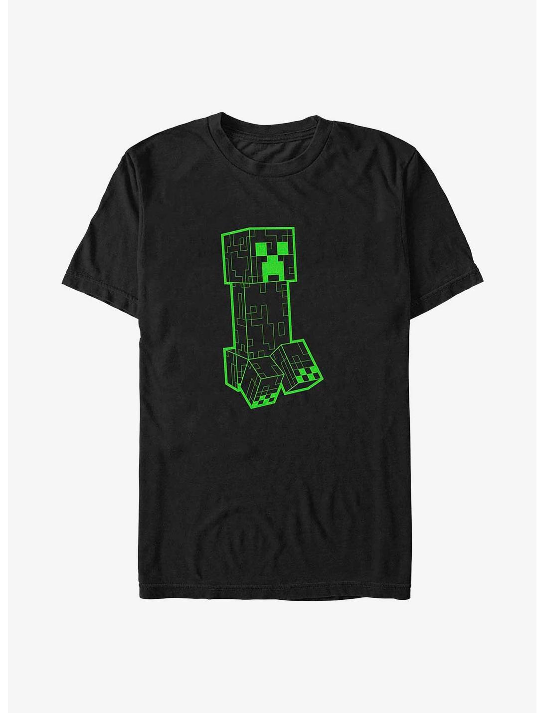 Minecraft Creeper Grid Big & Tall T-Shirt, BLACK, hi-res