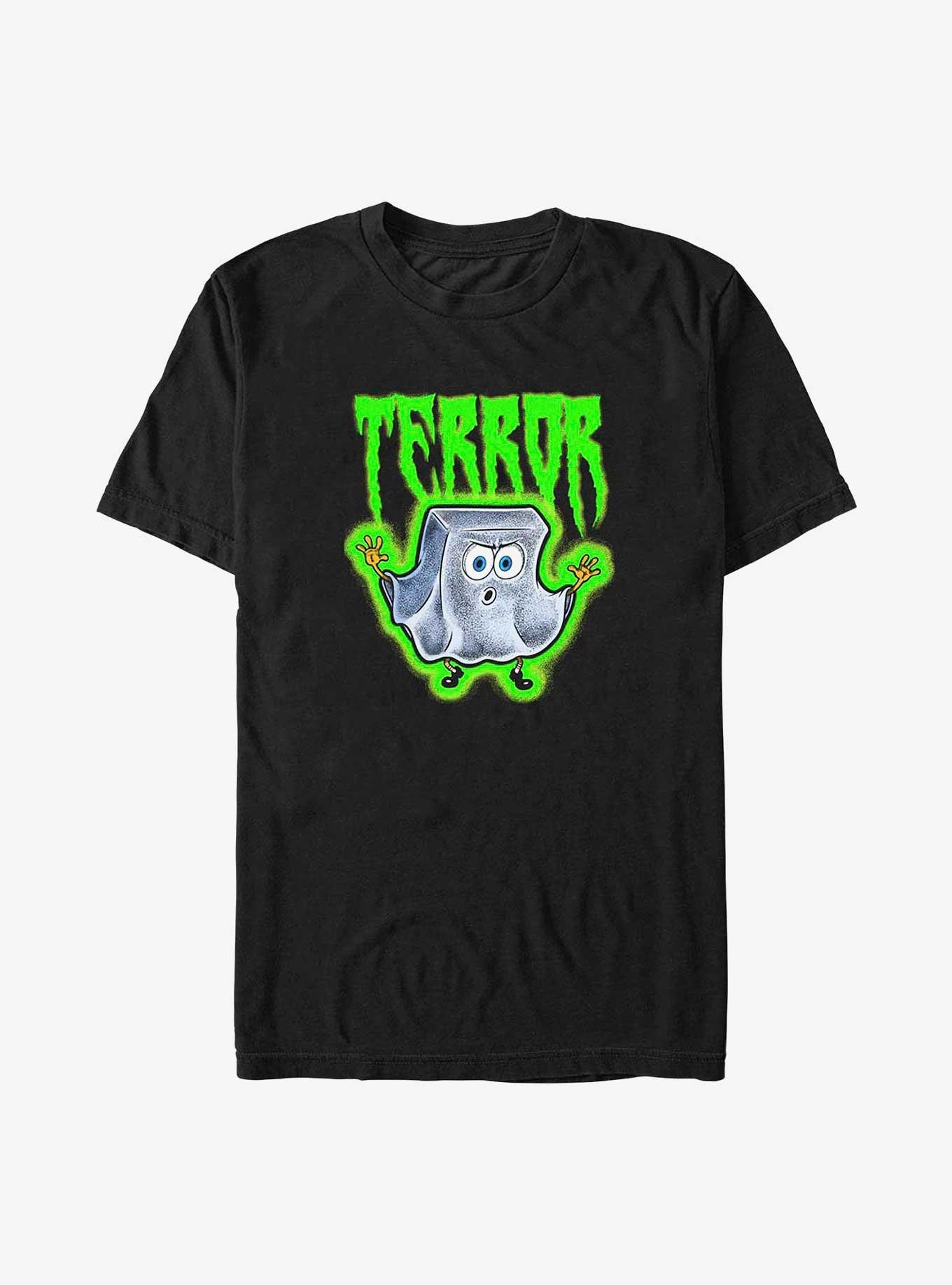 Spongebob Squarepants Ghostly Terror Big & Tall T-Shirt, BLACK, hi-res