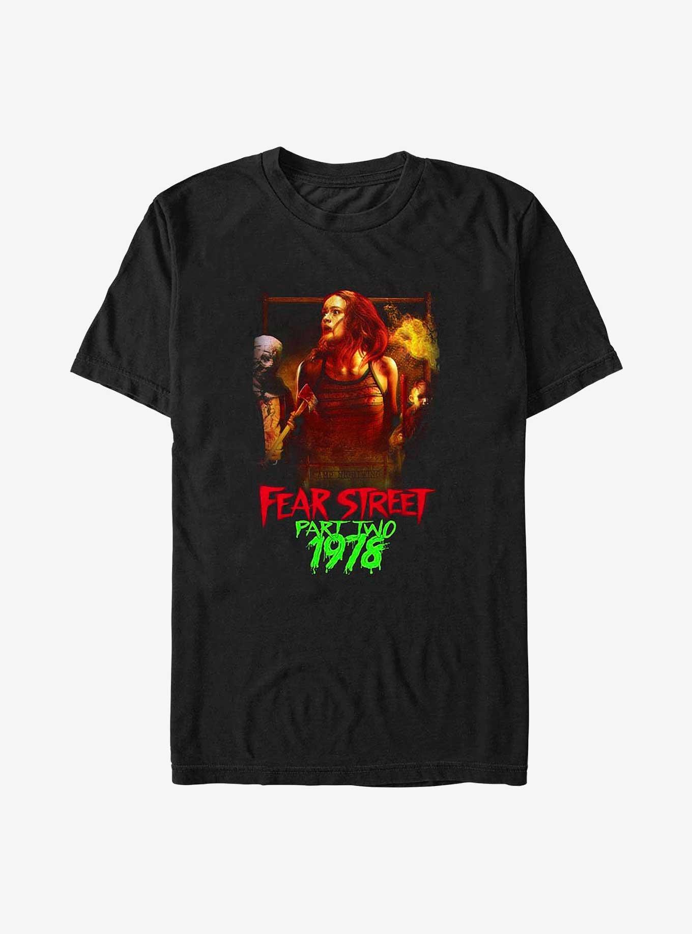 The Fear Street Trilogy Fire Poster Big & Tall T-Shirt, BLACK, hi-res