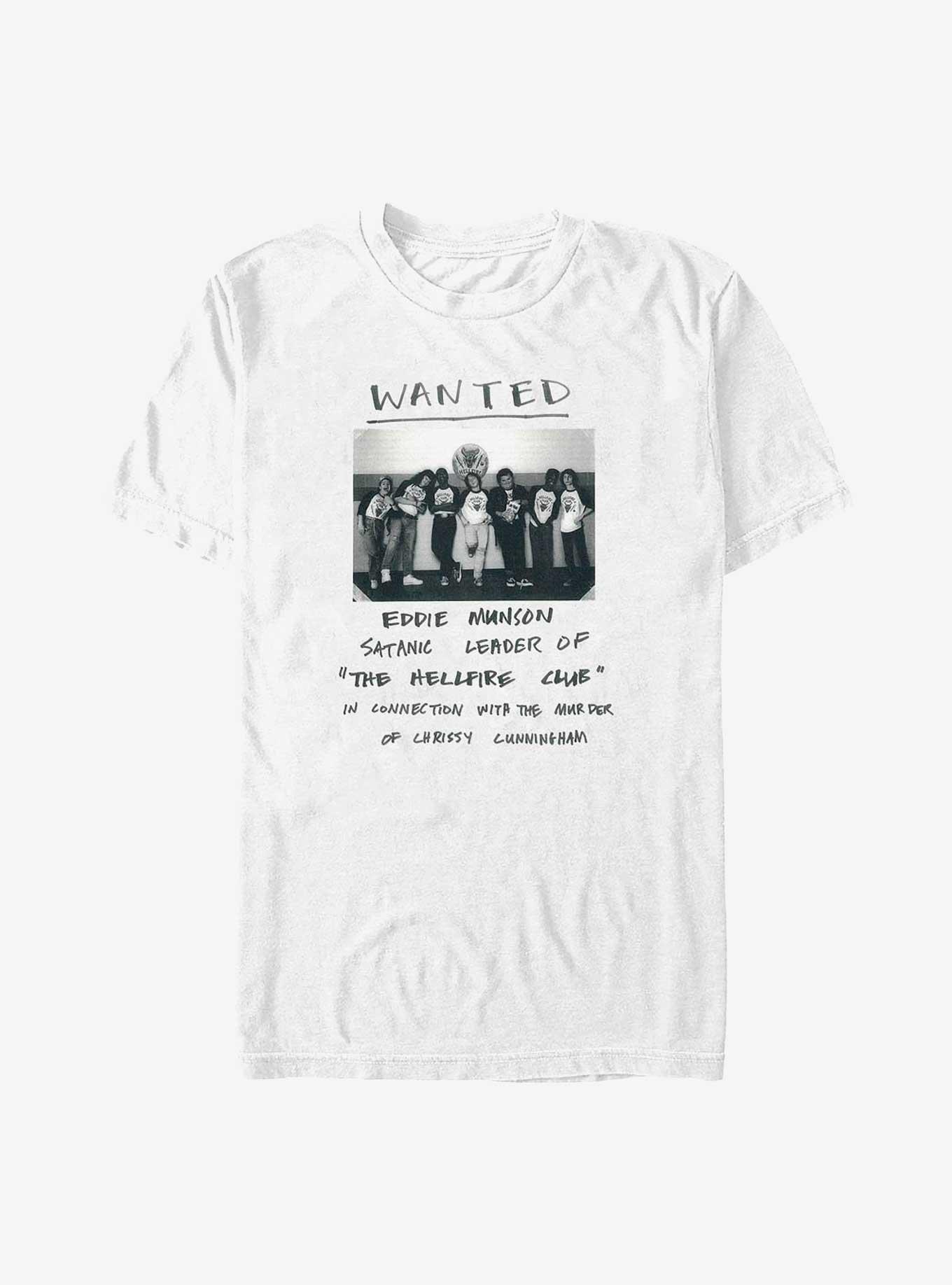 Stranger Things Eddie Munson Wanted Poster Big & Tall T-Shirt, , hi-res