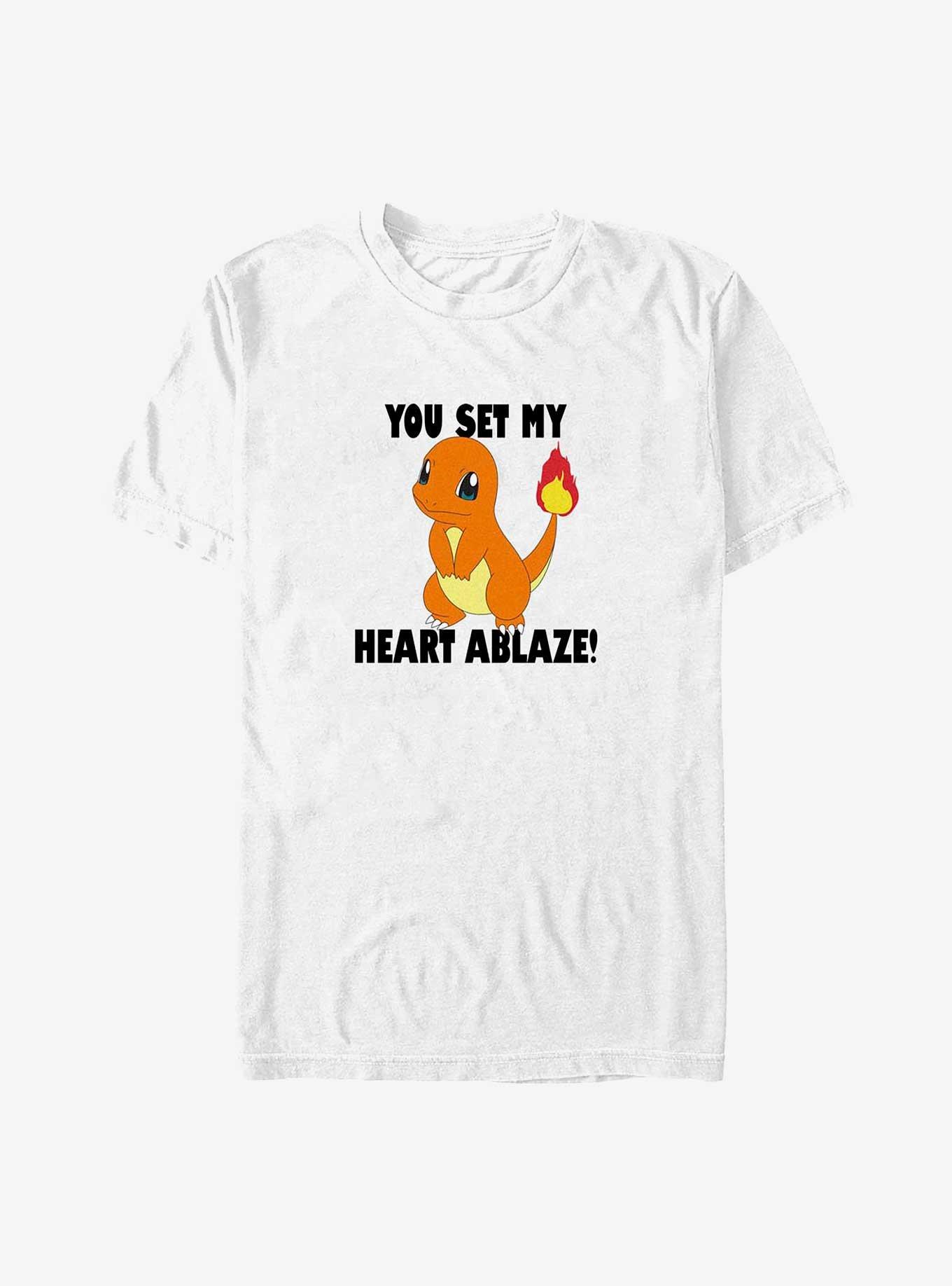 Pokemon Charmander You Set My Heart Ablaze Big & Tall T-Shirt, , hi-res