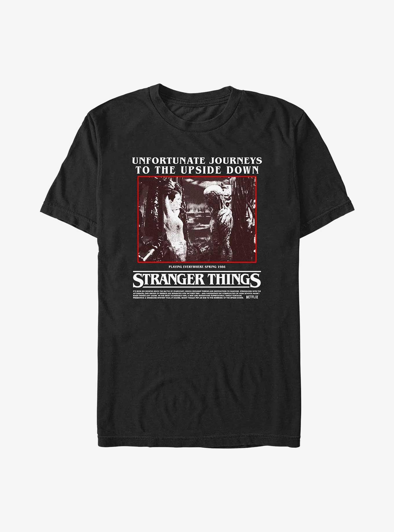 Stranger Things Unfortunate Journey Big & Tall T-Shirt, BLACK, hi-res