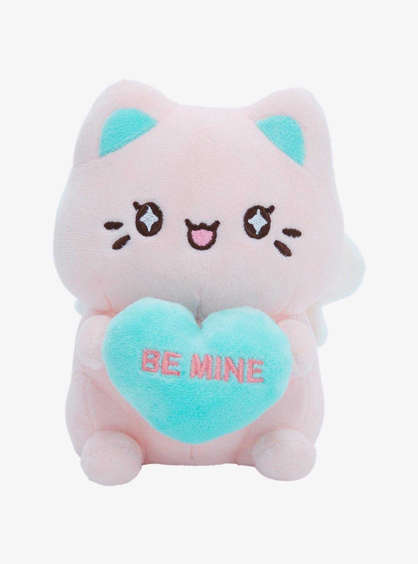 Tasty Peach Pink Candy Heart Meowchi Plush, , hi-res