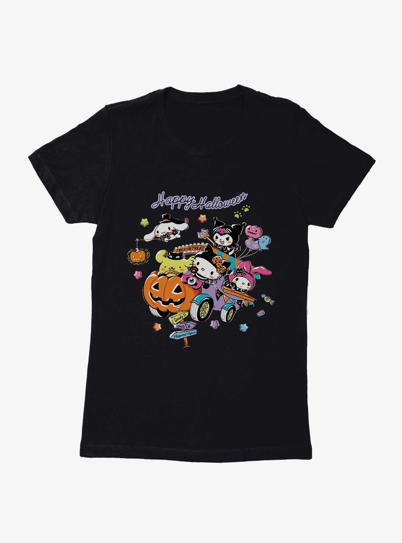 Hello Kitty And Friends Trick Or Treat Ride Womens T-Shirt, , hi-res