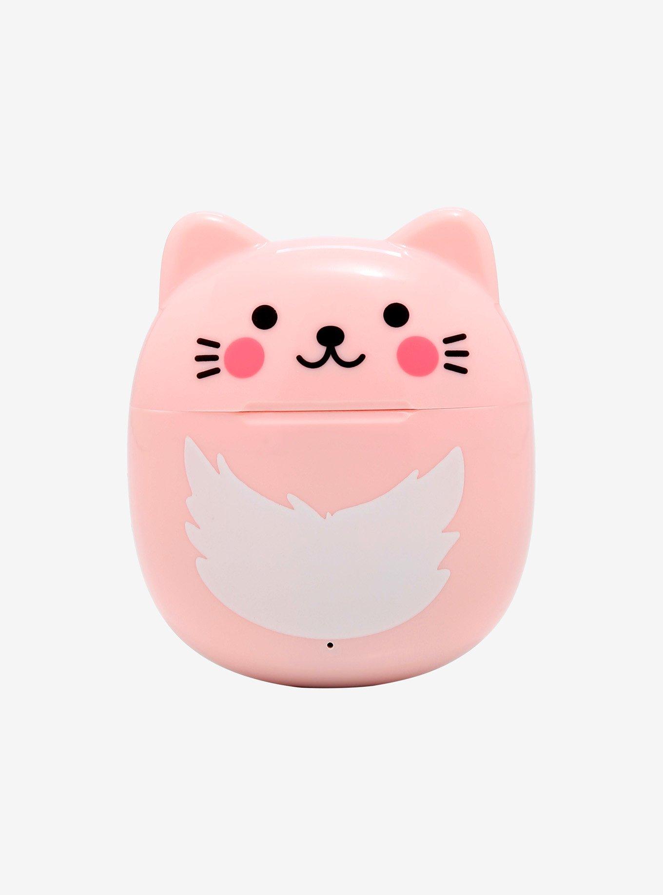 Sassy Pink Cat Wireless Earbuds & Charging Case