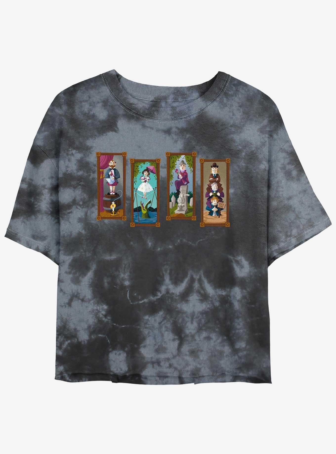 Disney The Haunted Mansion Stretching Portraits Tie-Dye Girls Crop T-Shirt, , hi-res