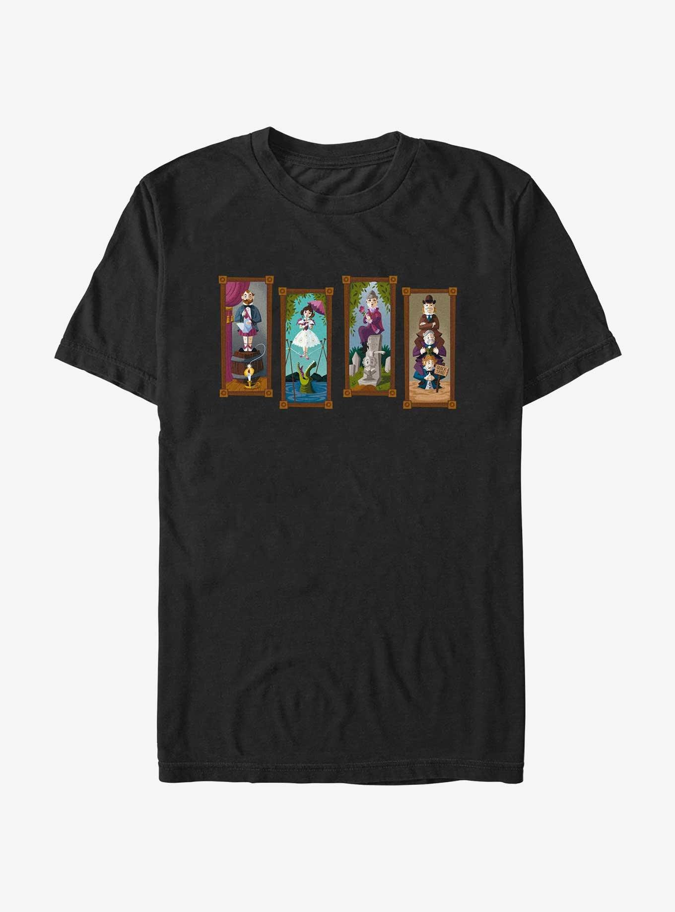 Disney The Haunted Mansion Stretching Portraits T-Shirt, BLACK, hi-res