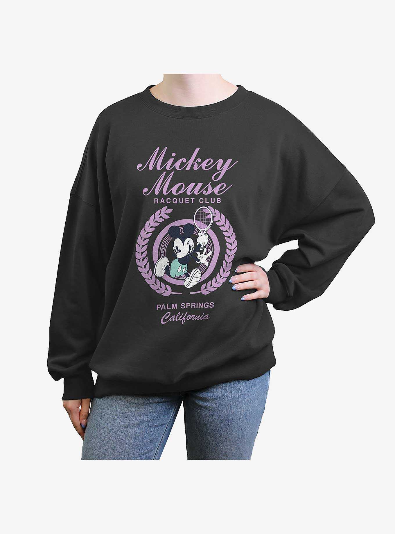 Disney Mickey Mouse Palm Springs Racquet Club Womens Oversized Crewneck, , hi-res