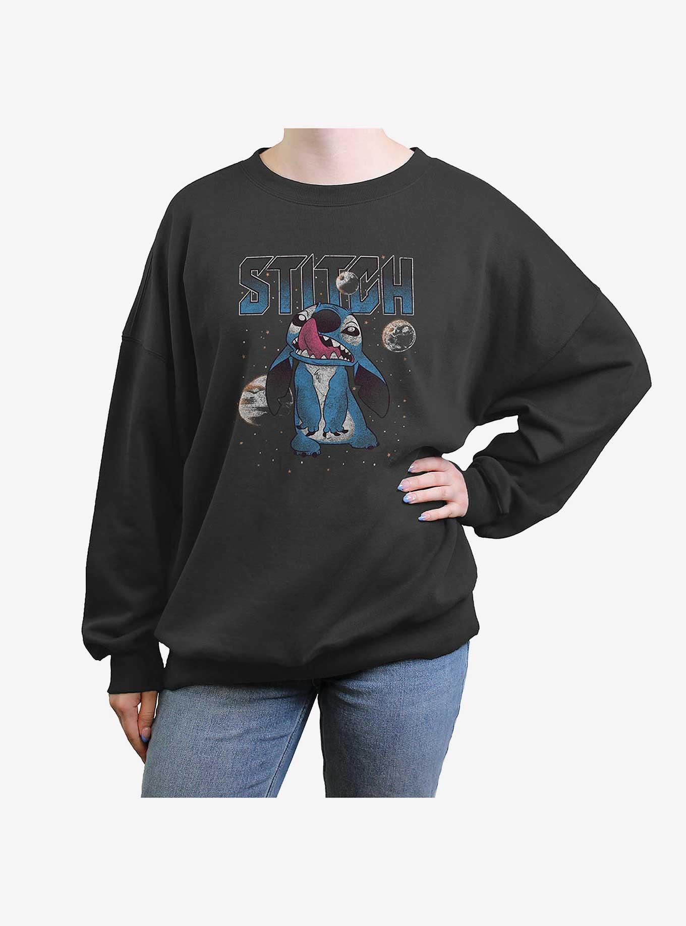 Disney Lilo & Stitch Planets Womens Oversized Crewneck, , hi-res