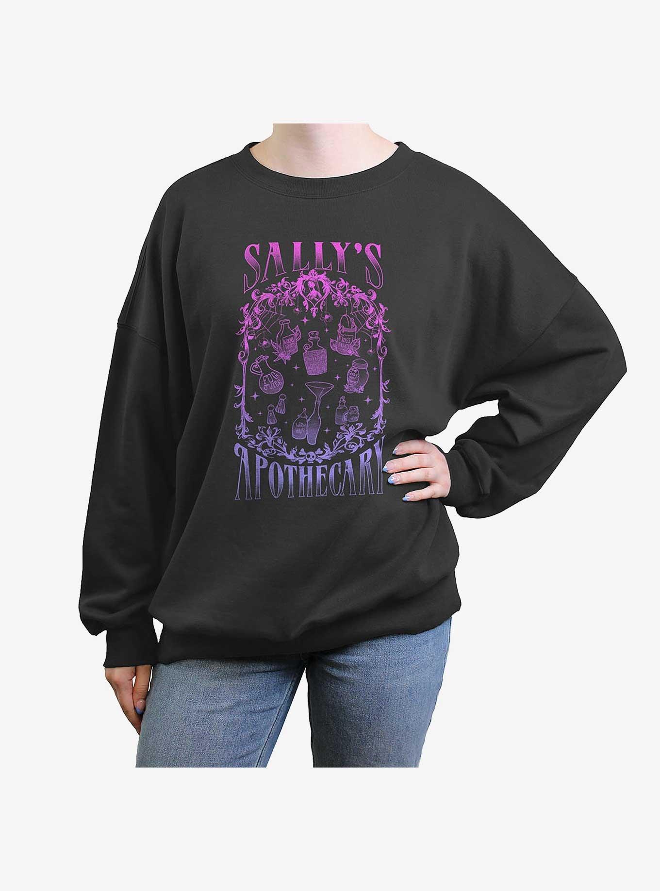 Disney Nightmare Before Christmas Sally's Dark Apothecary Womens Oversized Crewneck, CHARCOAL, hi-res