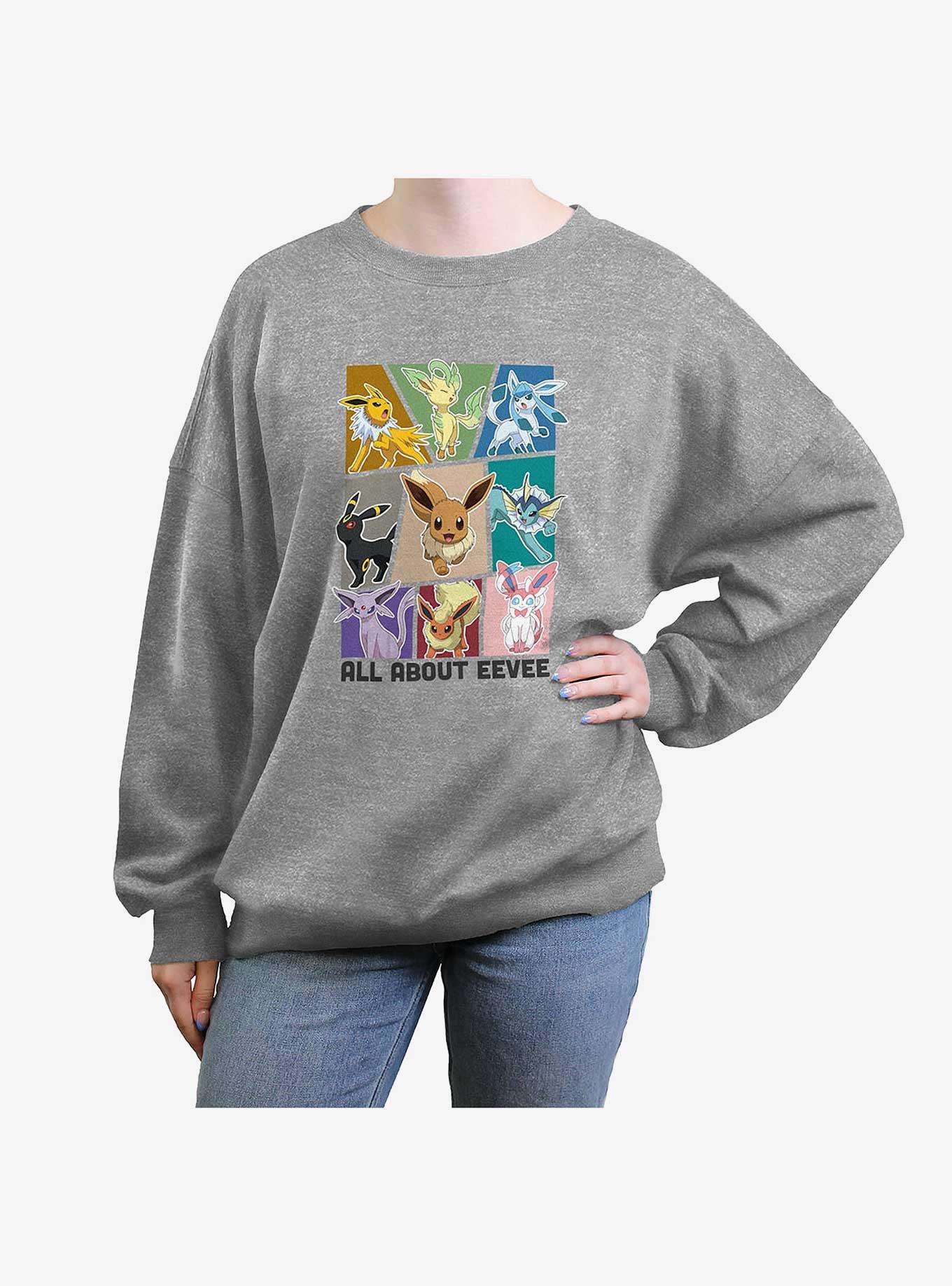Pokemon All About Eevee Womens Oversized Sweatshirt, , hi-res