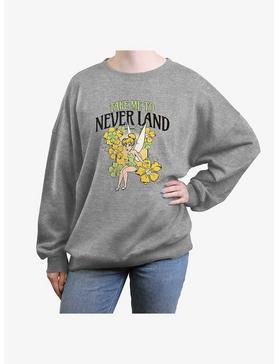 Disney Tinkerbell To Neverland Womens Oversized Crewneck, , hi-res