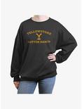 Yellowstone Dutton Ranch Logo Womens Oversized Crewneck, CHARCOAL, hi-res