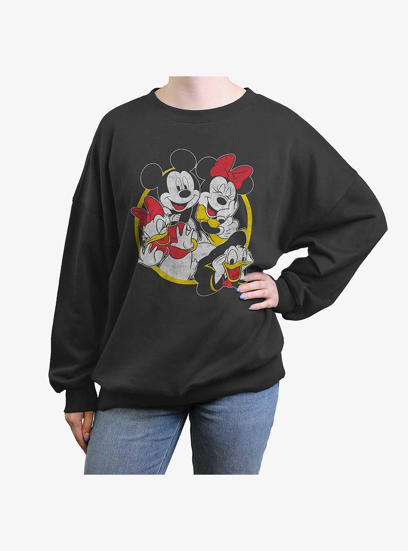 Disney Mickey Mouse Group Womens Oversized Crewneck, , hi-res