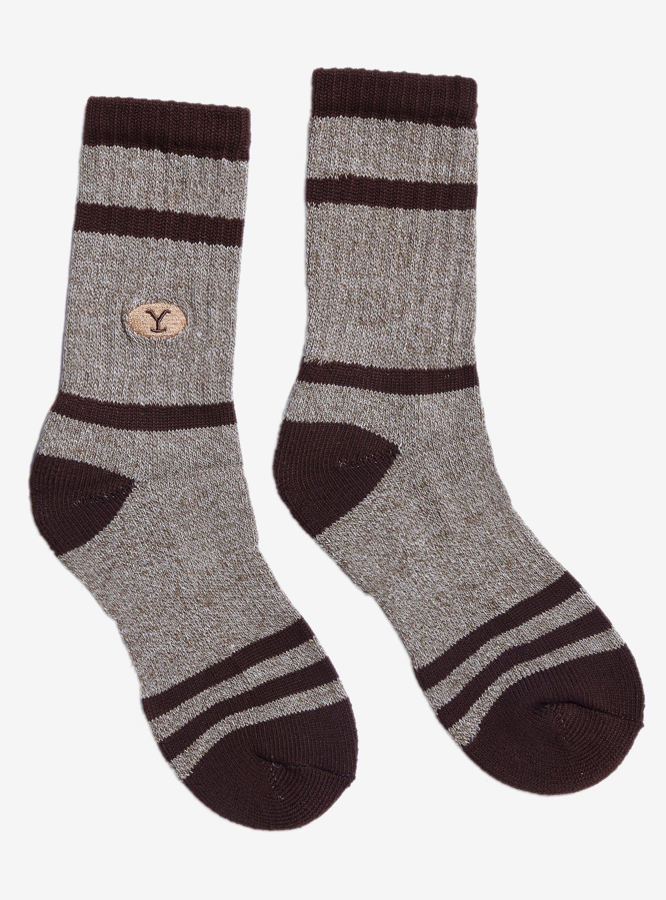 Yellowstone Logo Crew Socks, , hi-res