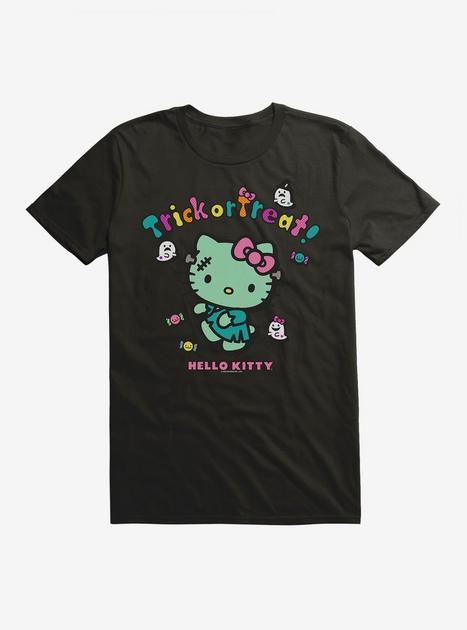 Hello Kitty Trick Or Treat Frankenstein T-Shirt - BLACK | Hot Topic