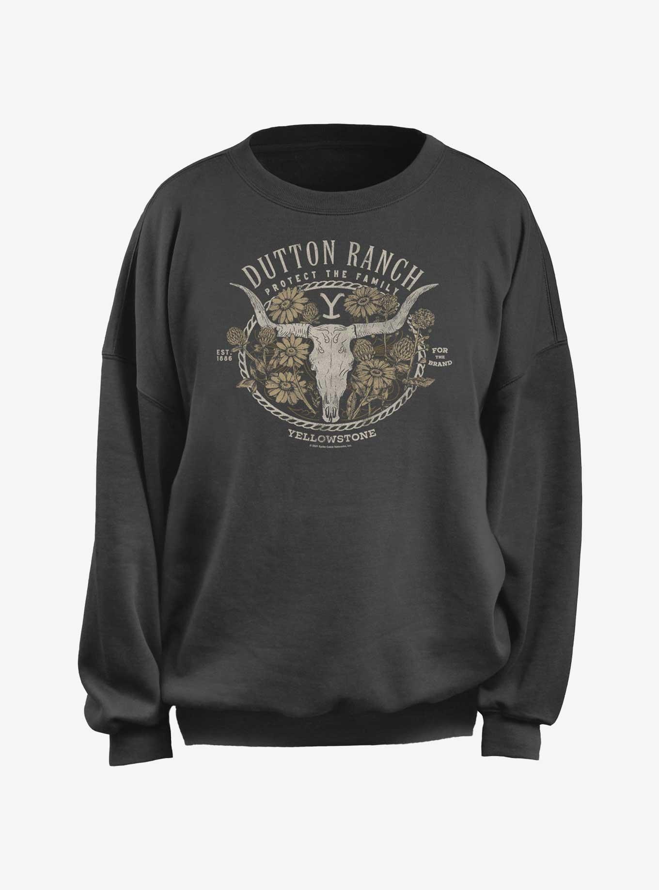 Yellowstone Dutton Ranch Floral Girls Oversized Sweatshirt, , hi-res