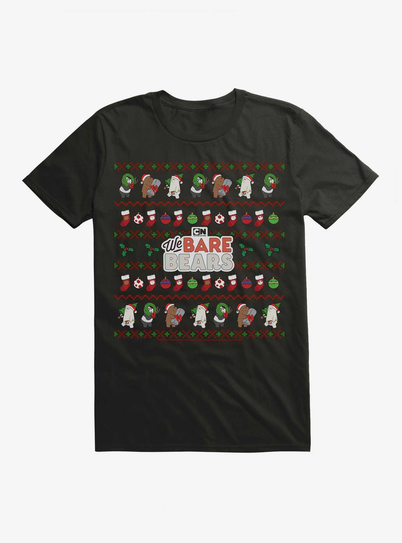 We Bear Bears Festive Ugly Christmas Pattern T-Shirt, , hi-res