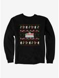 We Bear Bears Festive Ugly Christmas Pattern Sweatshirt, BLACK, hi-res