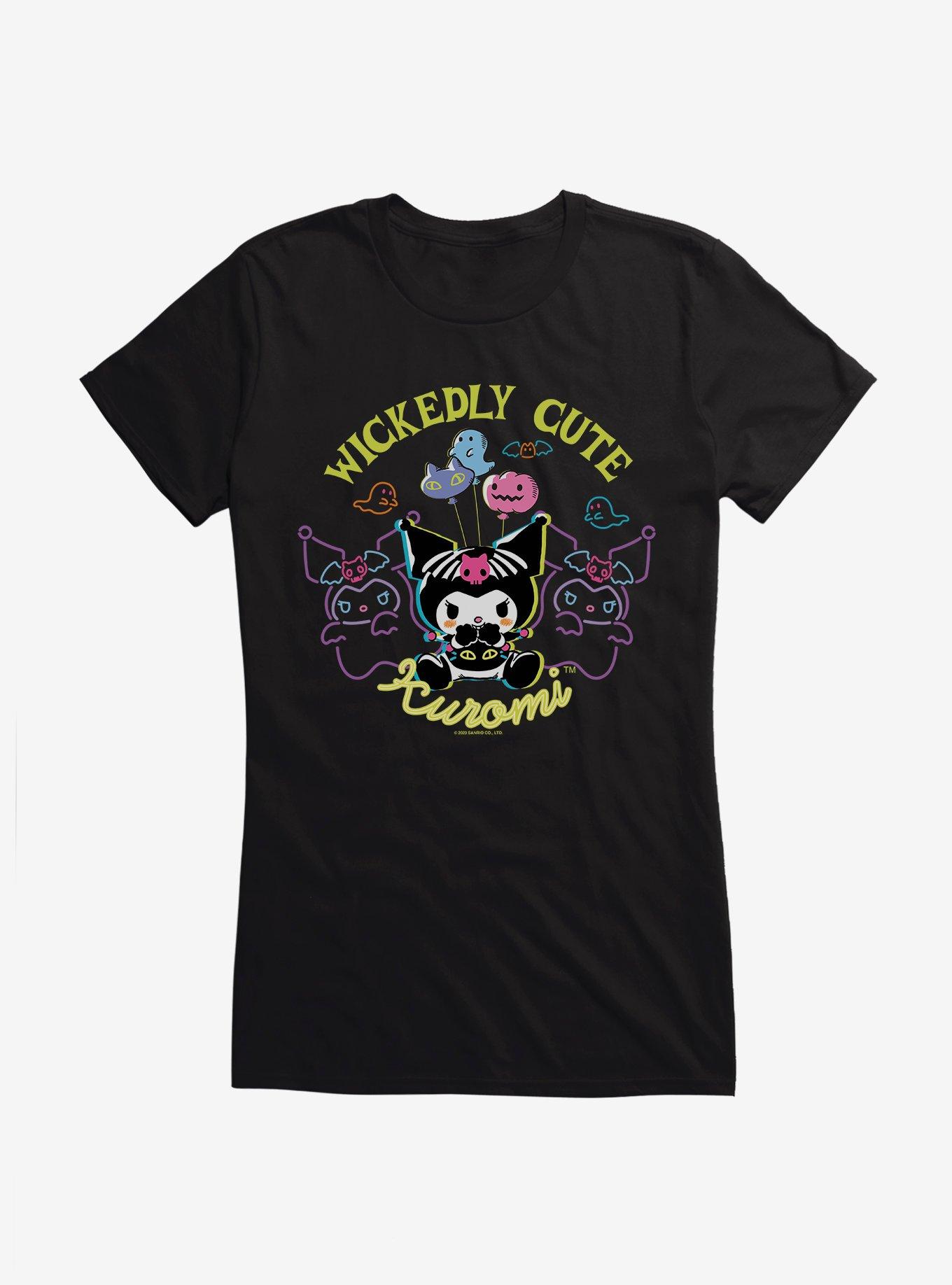 Kuromi Wickedly Cute Girls T-Shirt, BLACK, hi-res