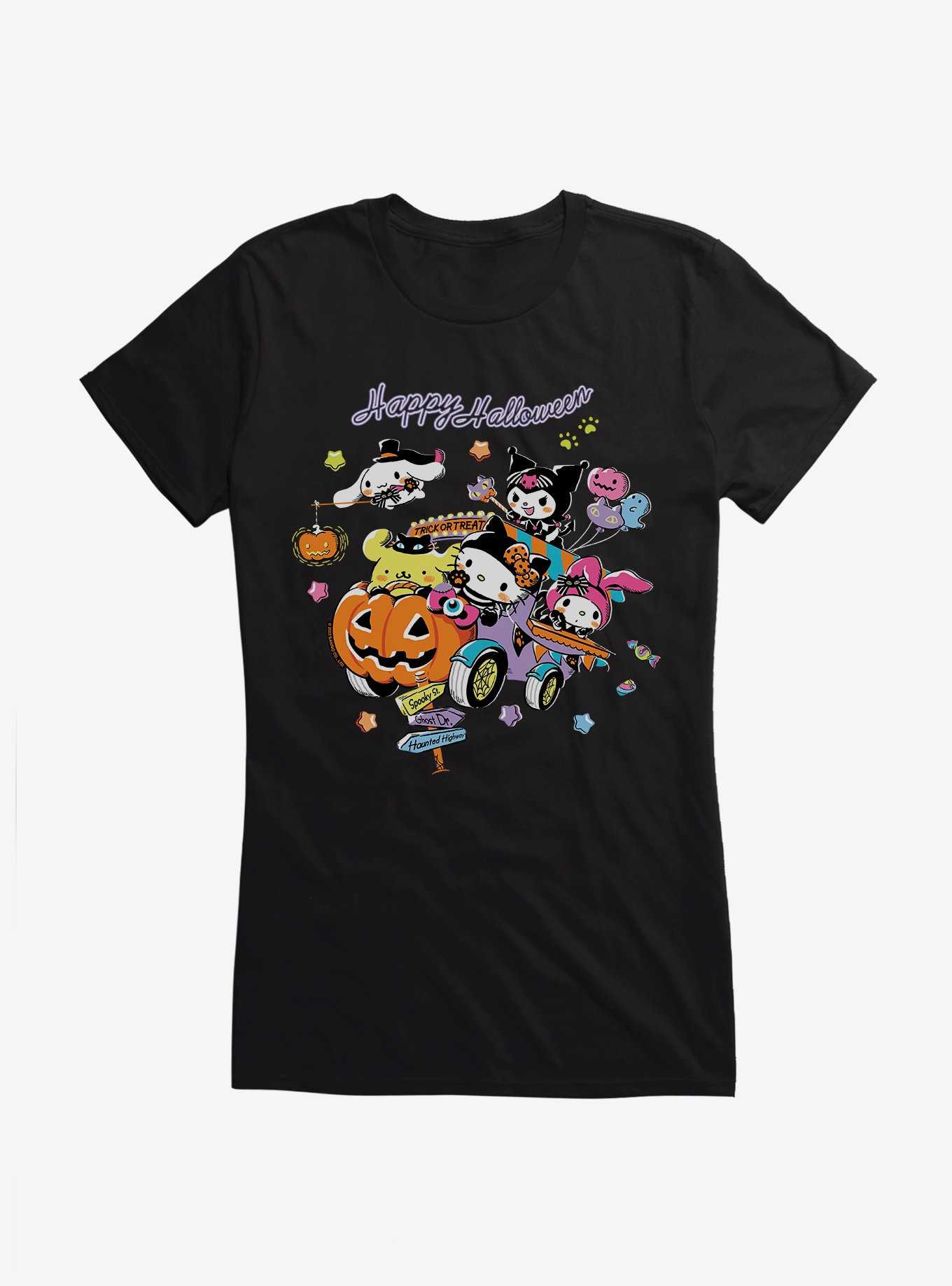 Hello Kitty And Friends Trick Or Treat Ride Girls T-Shirt, , hi-res
