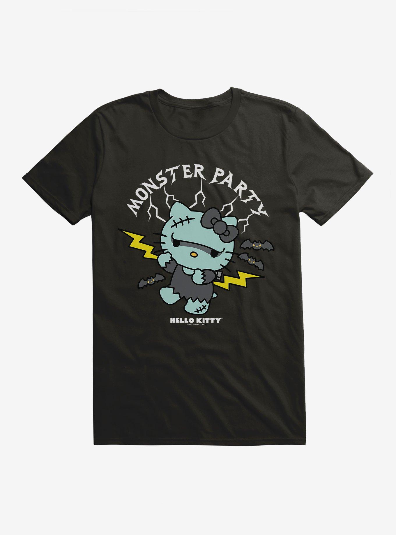Hello Kitty Monster Party Frankenstein T-Shirt, BLACK, hi-res