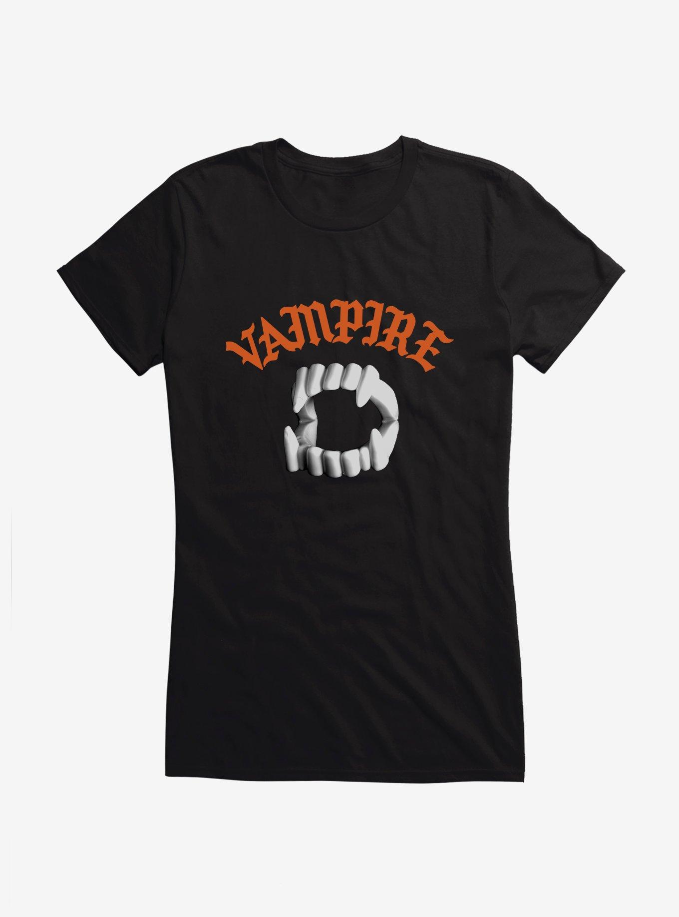 Hot Topic Vampire Teeth Girls T-Shirt, BLACK, hi-res