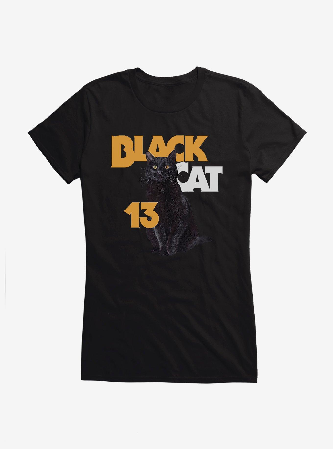 Black Cat 13 Girls T-Shirt, BLACK, hi-res