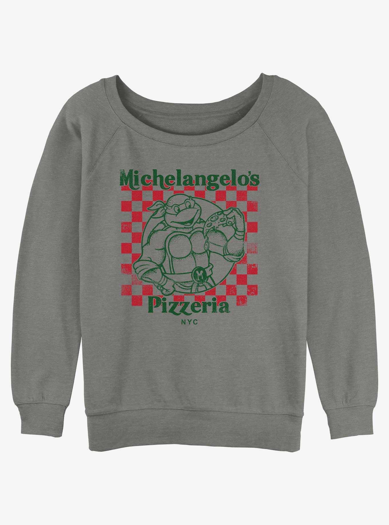 Teenage Mutant Ninja Turtles Michelangelo's Pizzeria Womens Slouchy Sweatshirt, , hi-res