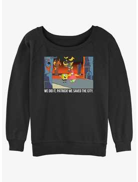 Spongebob Squarepants We Saved The City Womens Slouchy Sweatshirt, , hi-res