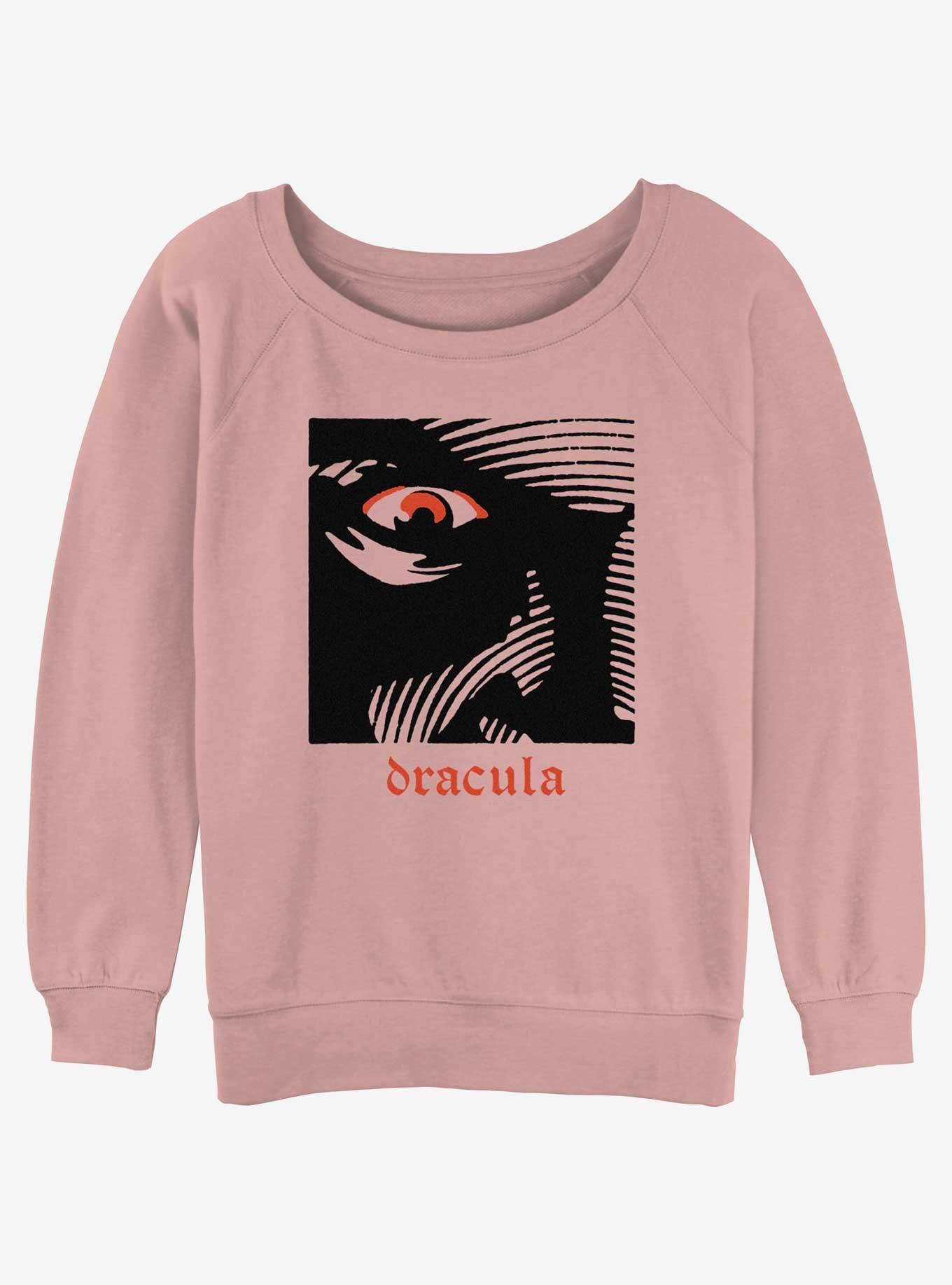 Universal Monsters Dracula I Now Say Obey Womens Slouchy Sweatshirt, DESERTPNK, hi-res
