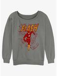 DC The Flash Going Fast Womens Slouchy Sweatshirt, GRAY HTR, hi-res