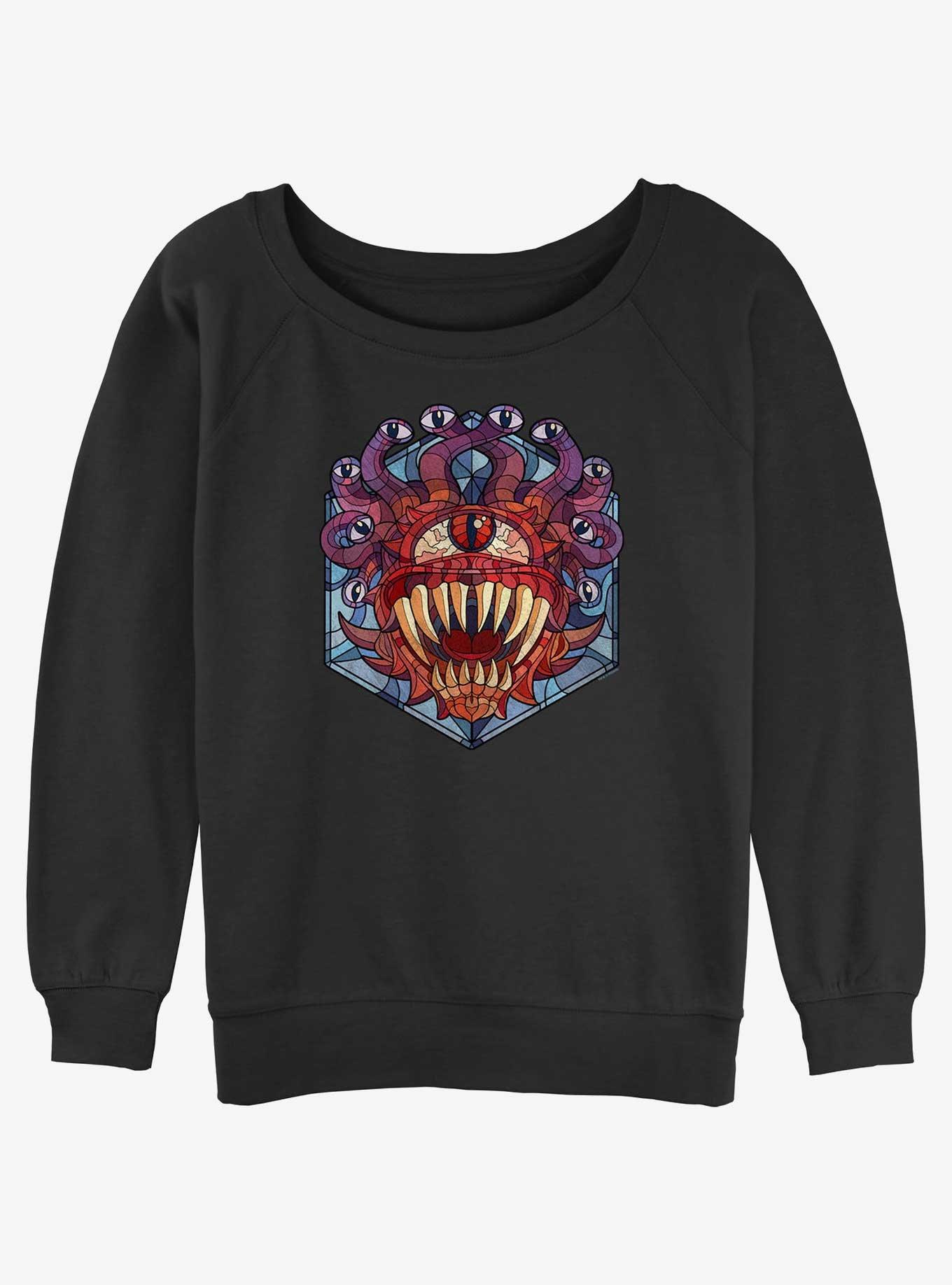 Dungeons & Dragons The Beholder Womens Slouchy Sweatshirt, BLACK, hi-res