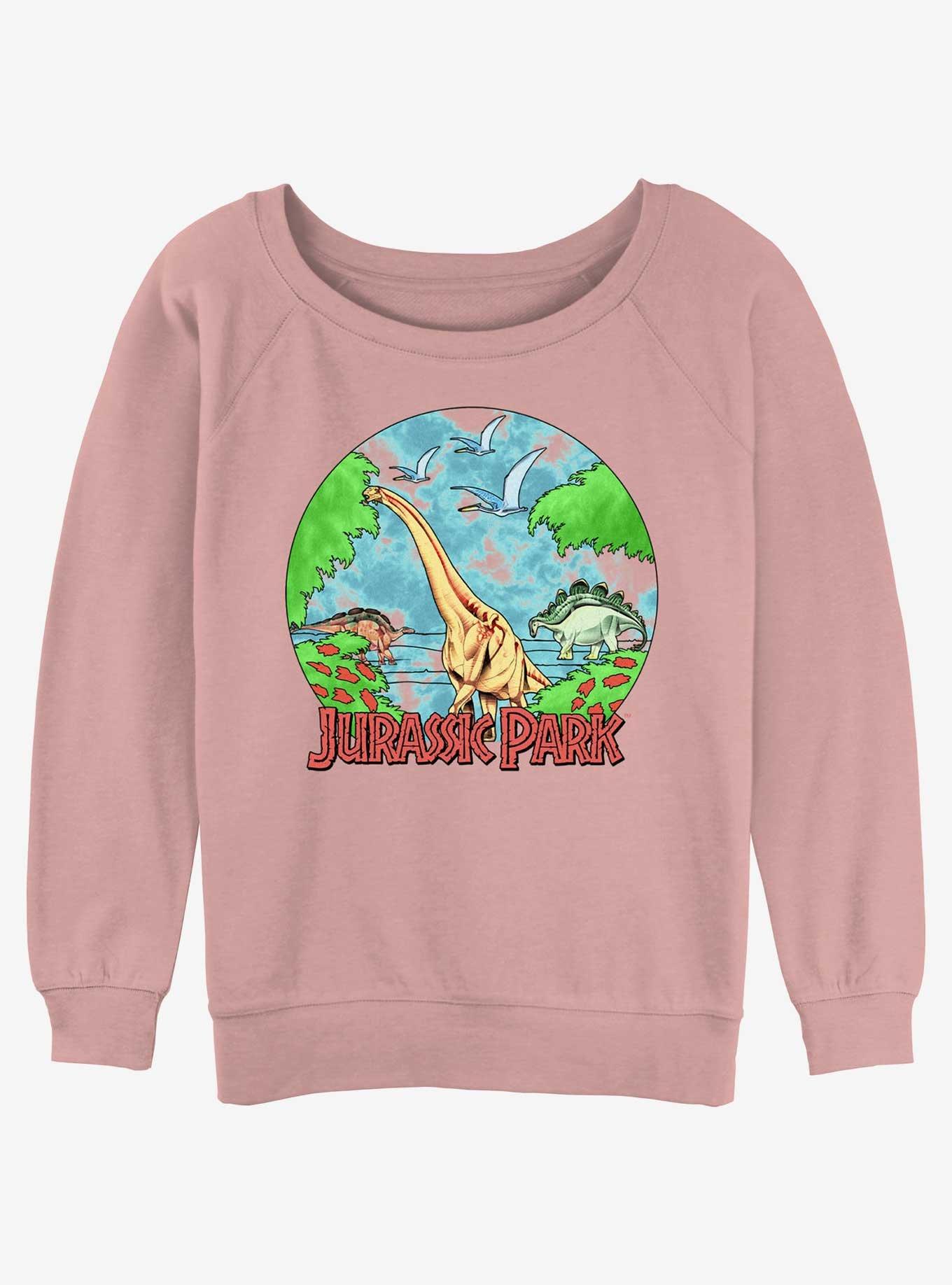 Jurassic Park Jurassic Life Womens Slouchy Sweatshirt, DESERTPNK, hi-res