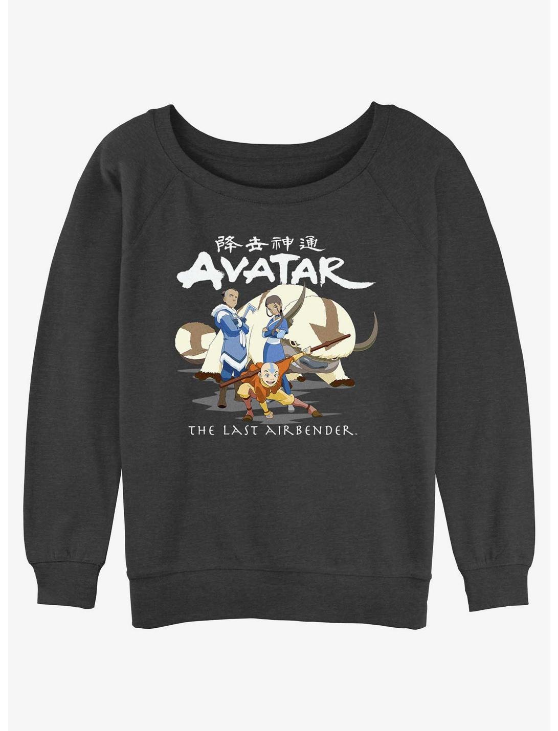 Avatar: The Last Airbender Group Of Four Womens Slouchy Sweatshirt, CHAR HTR, hi-res