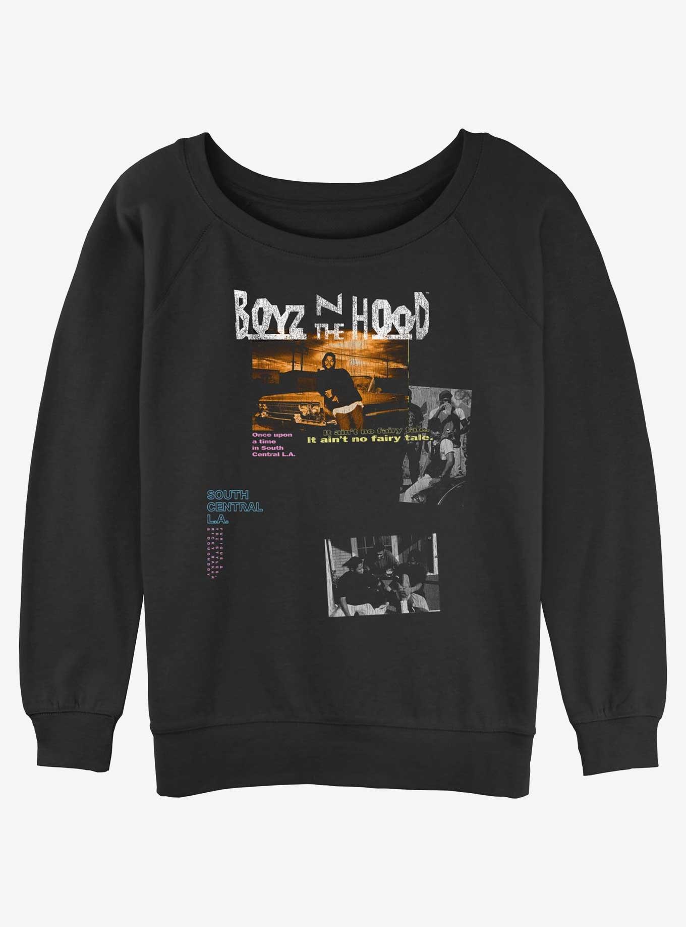 Boyz n the Hood Multi Hit Womens Slouchy Sweatshirt, BLACK, hi-res