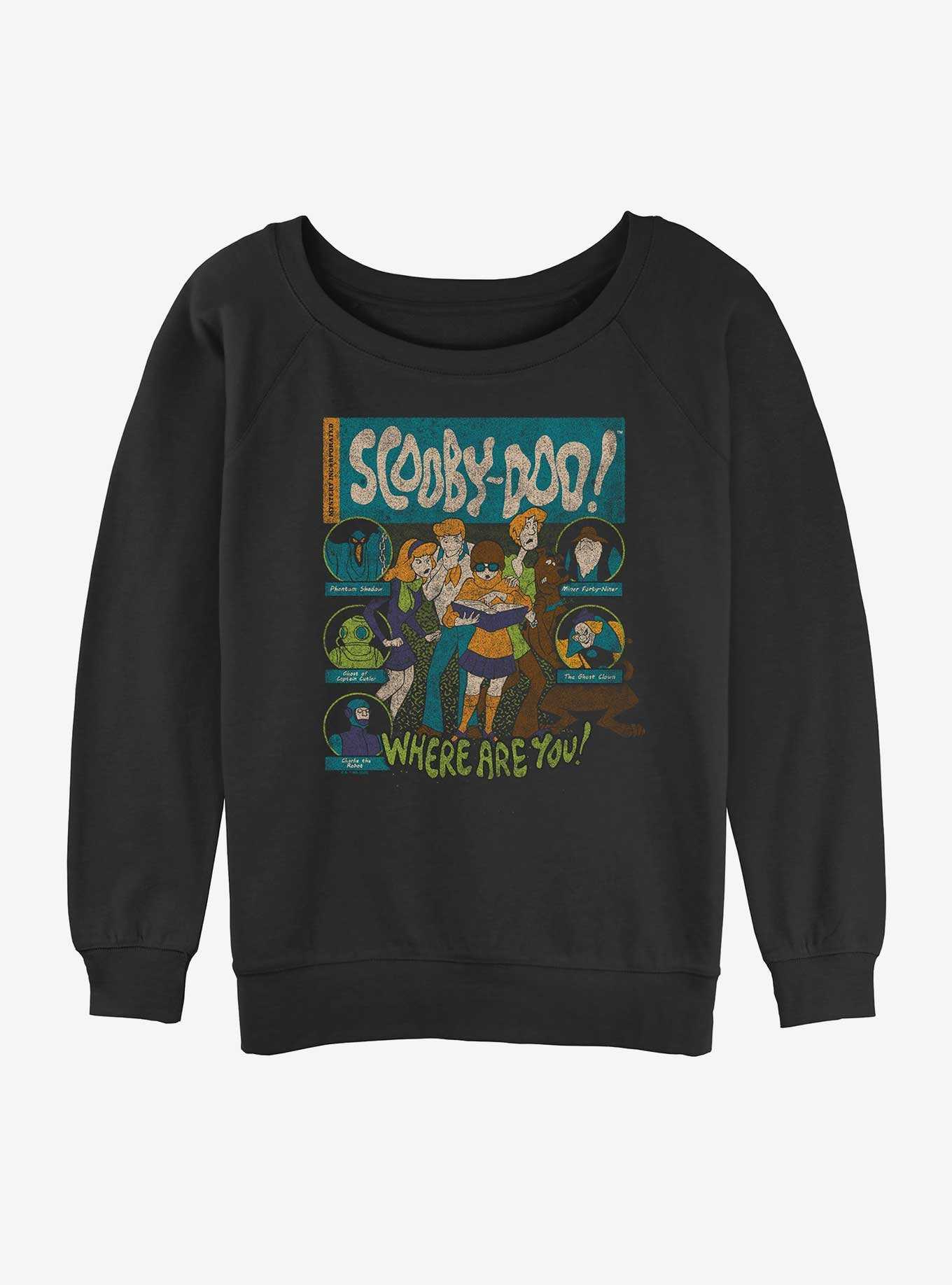 Scooby-Doo Mystery Poster Womens Slouchy Sweatshirt, , hi-res