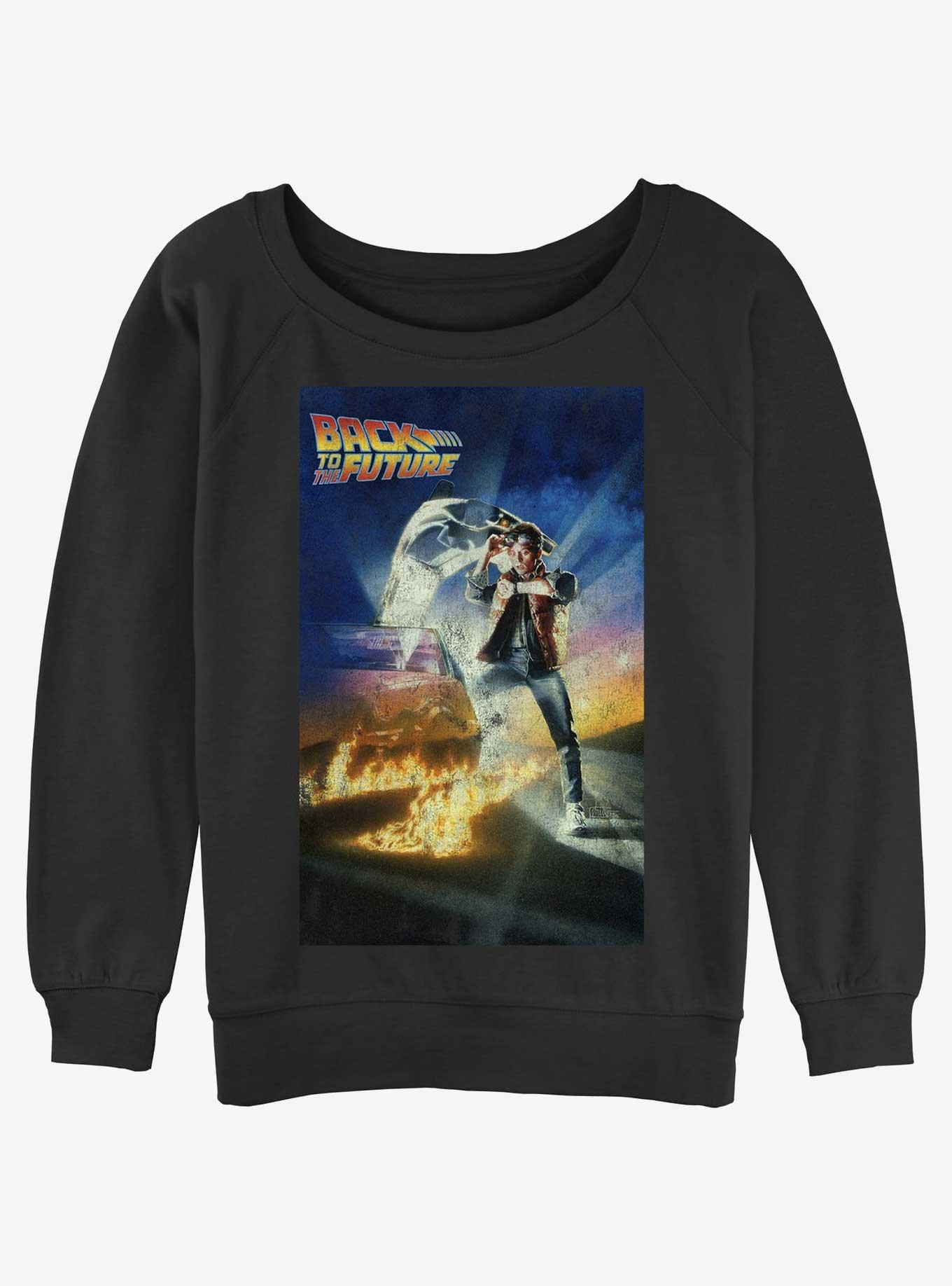 Back to the Future Classic Poster Womens Slouchy Sweatshirt, , hi-res