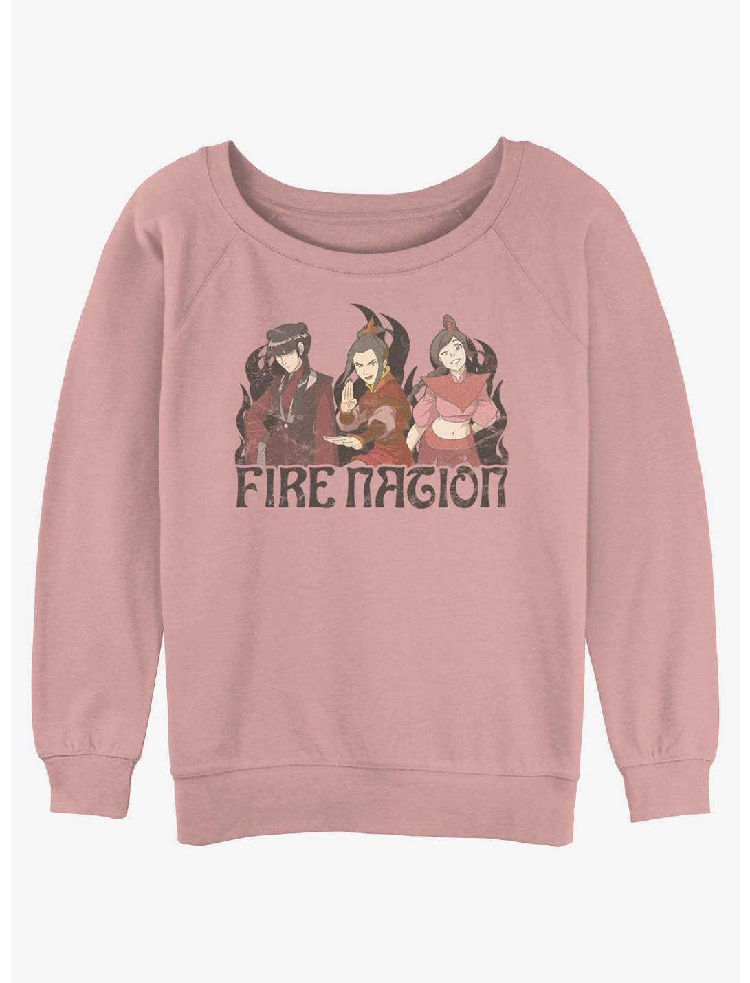 Avatar: The Last Airbender Fire Nation Womens Womens Slouchy Sweatshirt, DESERTPNK, hi-res