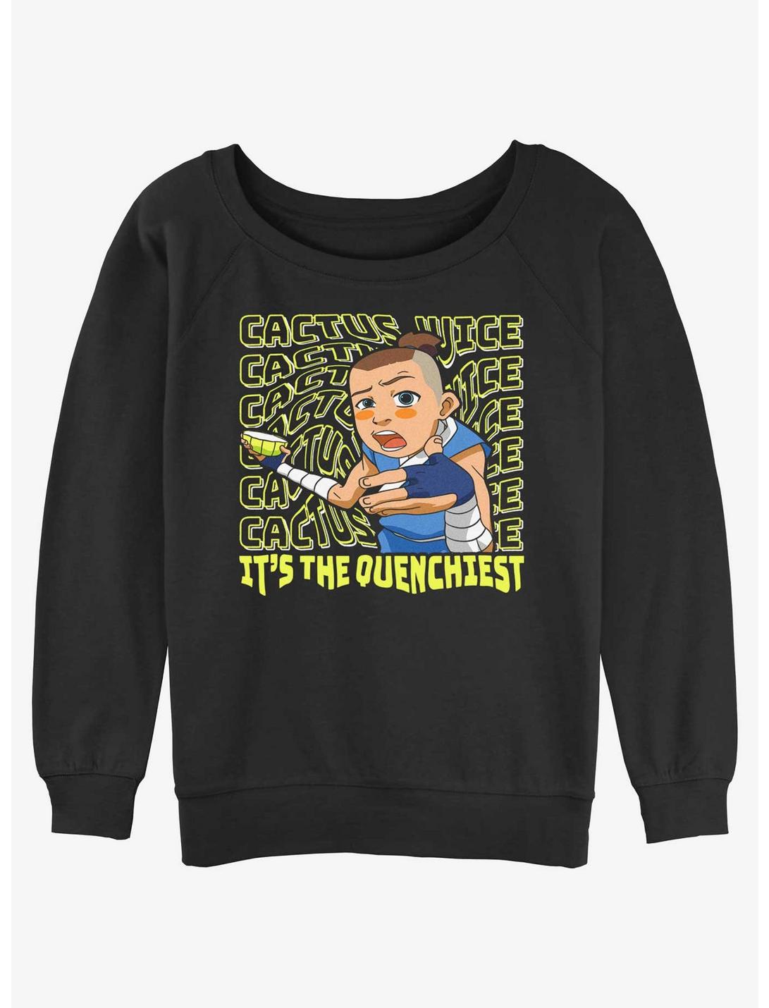 Avatar: The Last Airbender Sokka It's The Quenchiest Womens Slouchy Sweatshirt, BLACK, hi-res