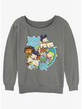 Rugrats Baby Gang Womens Slouchy Sweatshirt, GRAY HTR, hi-res