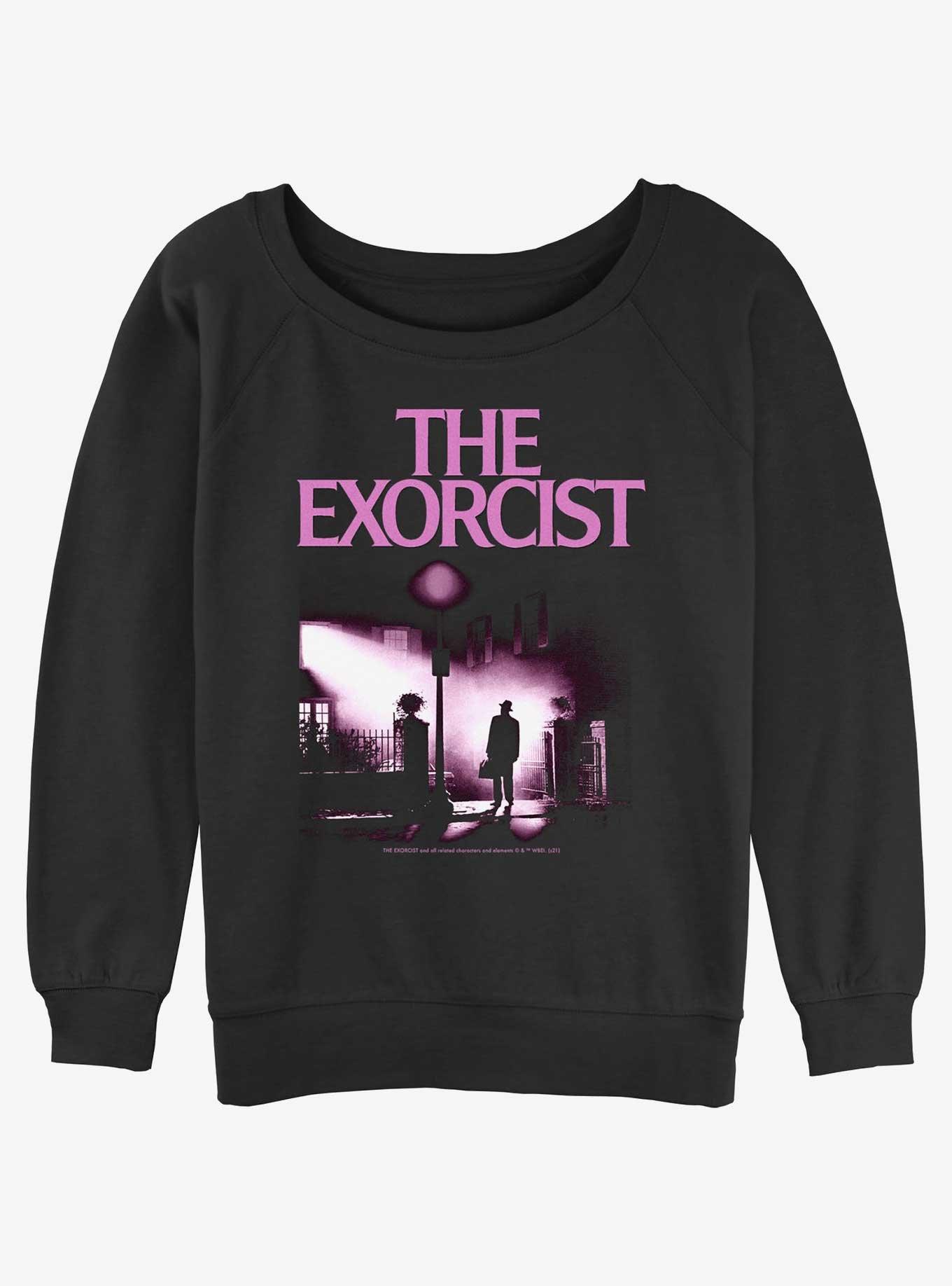 The Exorcist Night Light Womens Slouchy Sweatshirt, BLACK, hi-res