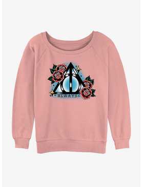 Harry Potter Deathly Hallows Womens Slouchy Sweatshirt, , hi-res
